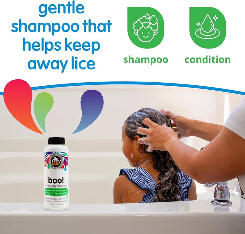 SoCozy Boo! Lice Scaring Shampoo For Kids Hair, Effective Lice Treatment (10.5 Fl Oz) - Image 2
